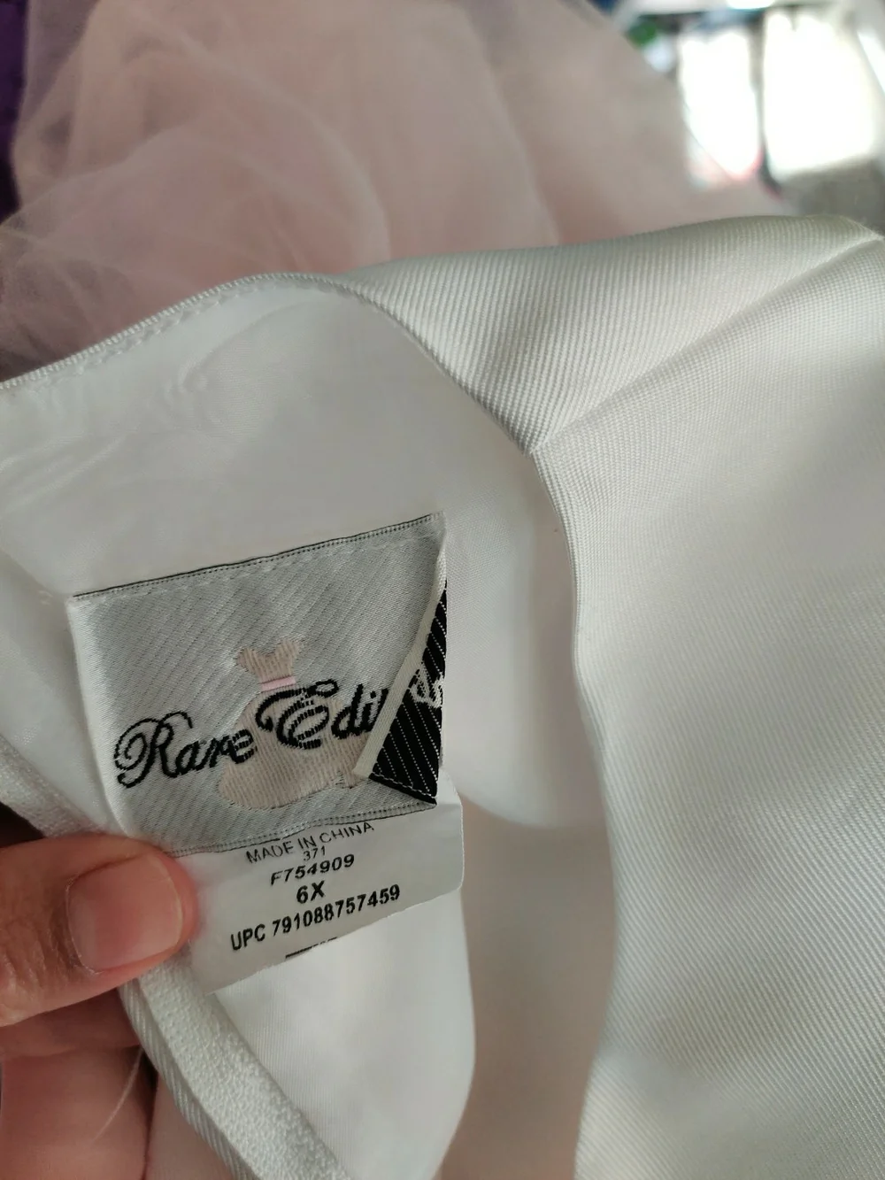 Rare Editions White Pink Party Formal Dress